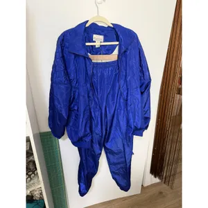 Vintage Active Horizon Royal Blue Tracksuit Set Jacket Pants 1X Retro 90s Sport thumbnail 4