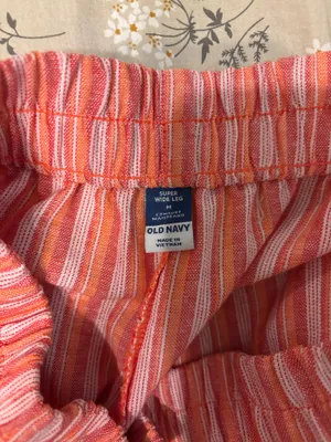 Old navy linen blend striped pants thumbnail 3