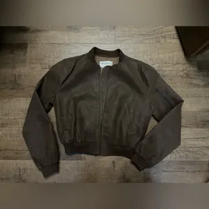 Prómesa Bombs Away vegan leather bomber jacket thumbnail 4
