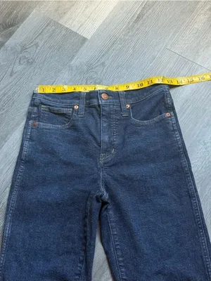 Madewell Mid Rise Stovepipe Jeans Dark Wash 25” Waist thumbnail 6