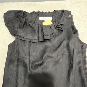 NWOT- Trina Turk Black Silk Sleeveless Top Size 6 thumbnail 3