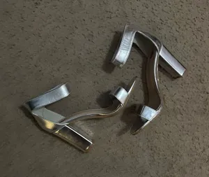 Silver party pumps Size 7.5 thumbnail 1