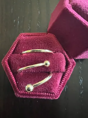 Ladies Gorgeous Golden Stackable Rings (2) Size 7 Gold thumbnail 1