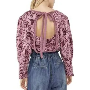 Free People No Ordinary Top Smoked Pink Combo Size L NWT BOHO thumbnail 2