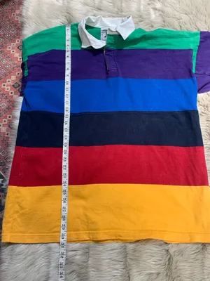Rowing Blazers x Lands' End Multicolored Striped Rugby Long Sleeve Shirt XL thumbnail 7