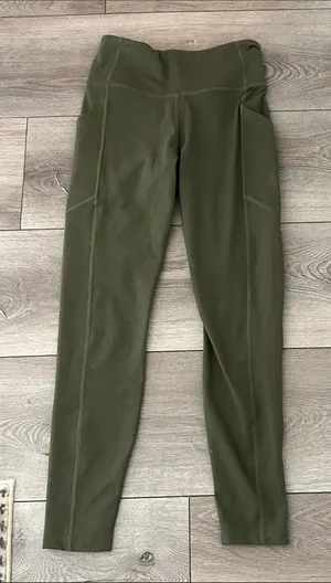 Figs Olive Green High-Rise Performance Leggings thumbnail 1