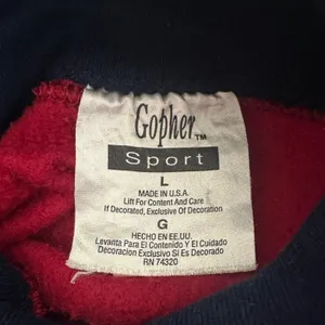 Vintage 90sGopher Sport Sweatshirt Teddy Bear Sunflower Women Large Burgundy USA thumbnail 6