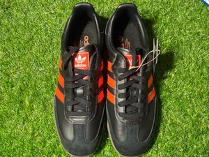 Adidas Sambas. Black and orange. Men’s 7.5, women’s 8.5. thumbnail 2