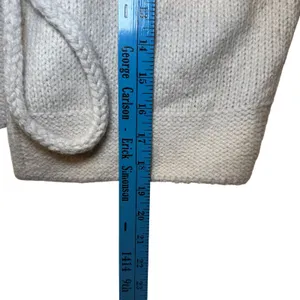 Cotton On Oversized‎ Cream Cropped Tie Front Balloon Sleeve Knit Cardigan XS thumbnail 7