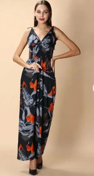 Patrons of Peace Tropical Print V-Neck Jumpsuit thumbnail 1