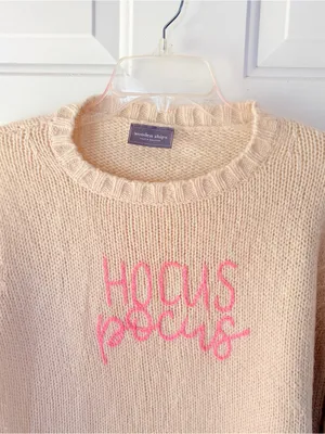 Wooden Ships Hocus Pocus Cream Mohair Wool Halloween Sweater XS/S thumbnail 3