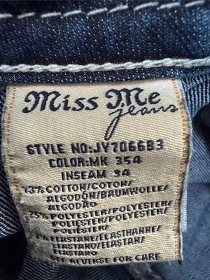 Miss Me Dark Blue Flare Jeans with Contrast Stitching thumbnail 7