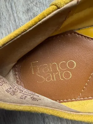 Franco Sarto Mustard Yellow Suede Loafers Slip-On Flats Women’s Size 8.5M thumbnail 9