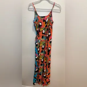Farm Rio Anthropologie Toucans Wrap Maxi Dress‎ Size XS thumbnail 10