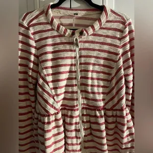 Free People Striped Peplum Jacket thumbnail 3