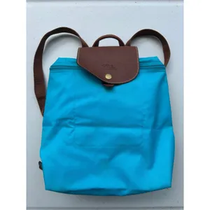 Longchamp Cobalt Le Pliage Original Nylon Leather Trim Foldable Backpack thumbnail 4