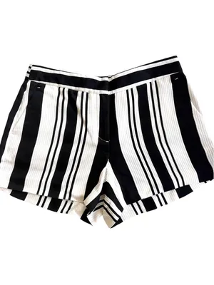Like New Theory Blayne shorts Black White Stripe Size 2 thumbnail 5