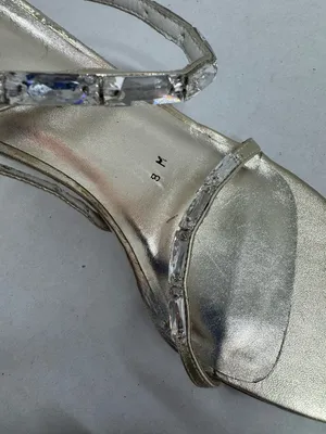 Stuart Weitzman Metallic Gold Leather‎ Strappy Sandals - Size 8. thumbnail 16