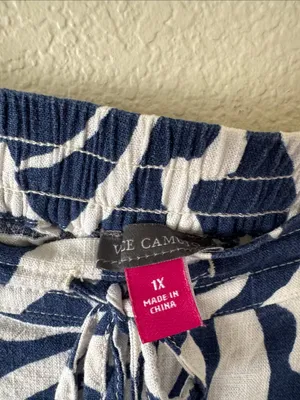 Vince Camuto Navy and White Printed Women's Shorts thumbnail 2