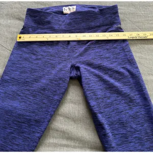 Marc New York Performance Purple Space Dye Leggings Womens Medium Athleisure thumbnail 13