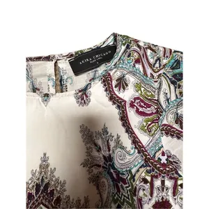 Akira Chicago black Label cropped lightweight multiprint‎ top sz S thumbnail 3