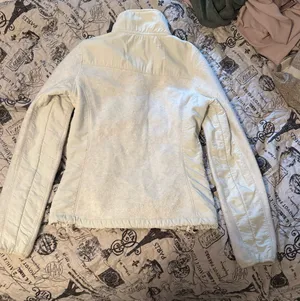 White Fleece Zip Up Jacket thumbnail 2
