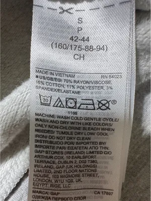 GAP Cozy Gray Snap-Button Sweatshirt - Size Small thumbnail 6