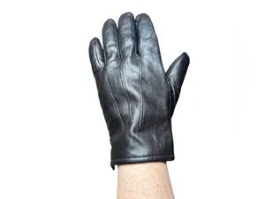 Leather Gloves Cashmere Lined Women’s Dark Brown Size Medium Short Length Soft thumbnail 8