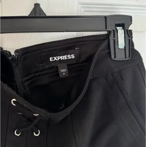 Express black lace up mini skirt  thumbnail 3
