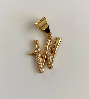 Gold Plated “W” Initial Pendant thumbnail 1