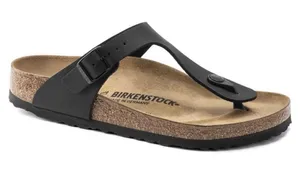 Birkenstock Gizeh Black Birko-Flor Thong Sandals Women 38 L7 M5 Made in Germany thumbnail 1
