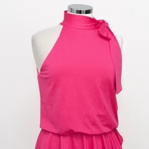 Black Halo. Pike High Neck Drape Front‎ Mini Dress. thumbnail 8