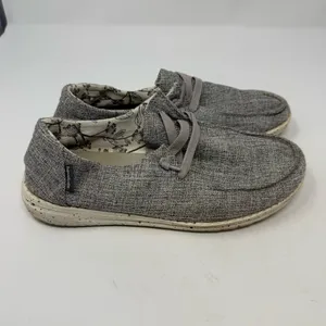 Hey Dude Grey Wendy Linen Slip-On Shoes Size Women’s 7 thumbnail 2