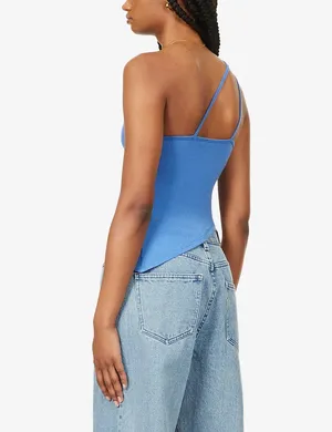 Reformation Oceane Knit Top in Blue thumbnail 2