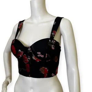 FashioNova Floral Black Tank Top thumbnail 3