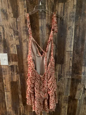 Forever 21 NWT Chiffon Floral Print Handkerchief Mini Dress size large thumbnail 3