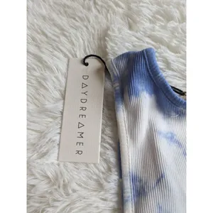 Daydreamer La Eye Tie Dye Tank In Periwinkle Cloud Crop Tank White/Blue XS NWT thumbnail 4