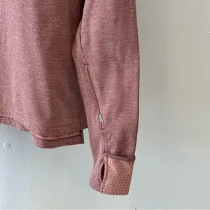 Nike Women's‎ Performance 1/4 Zip Activewear Athleisure Top Dusty Pink XL thumbnail 5
