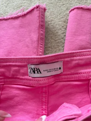 Zara Pink Wide Leg High Rise Jeans thumbnail 3