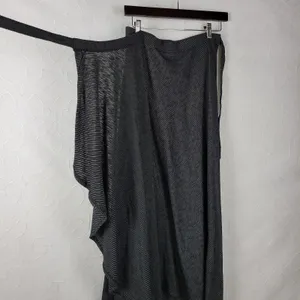 Susina Women's Skirt XS Black Striped Wrap Knit Draped Soft Maxi Tie Waist thumbnail 5