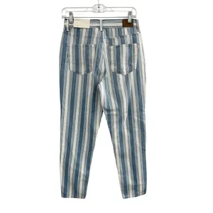 American Eagle Mom Jean Retro Indigo Stripe High Rise Denim Pants Size 2‎ NWT thumbnail 3
