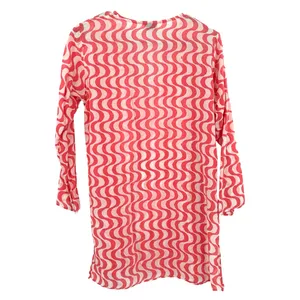 Roberta Roller Rabbit Size Medium Long Sleeve Cotton Dress Tunic Cover‎ Up Pink thumbnail 2