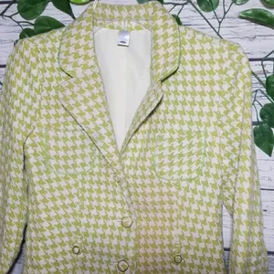 Old Navy twill button up blazer green jacket thumbnail 2