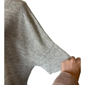 Eileen Fisher Sweater Women Large Gray‎ Organic Linen Dolman Sleeve Pullover thumbnail 6