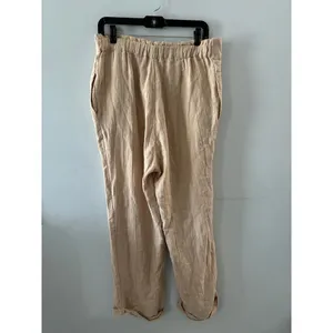 Free People Pants Women's Small Beige Wide Leg Beachy Coastal Neutral Lagenlook thumbnail 6