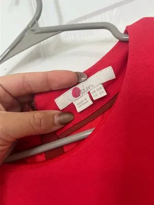 Boden Red Midi Dress Fit Flare Colorblock A-line Elegant Chic Pockets Size 6R thumbnail 7