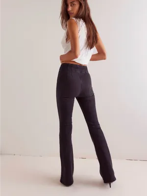 Free People We the Free Jayde Flare Jeans in Onyx thumbnail 3