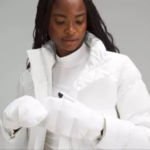 Lululemon Wunder Puff Down Mittens White Unisex Large XL NWT thumbnail 6