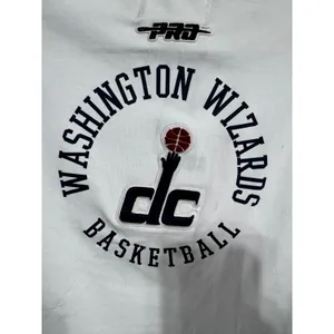 Pro Standard Women's Large White Washington Wizards NBA Boxy Crop Top Shirt New‎ thumbnail 3