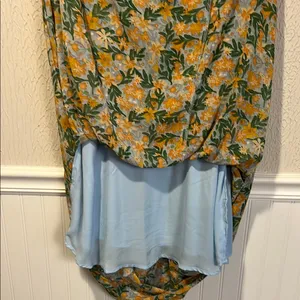 Lush Tropical Floral Spaghetti Strap Dress size small thumbnail 11